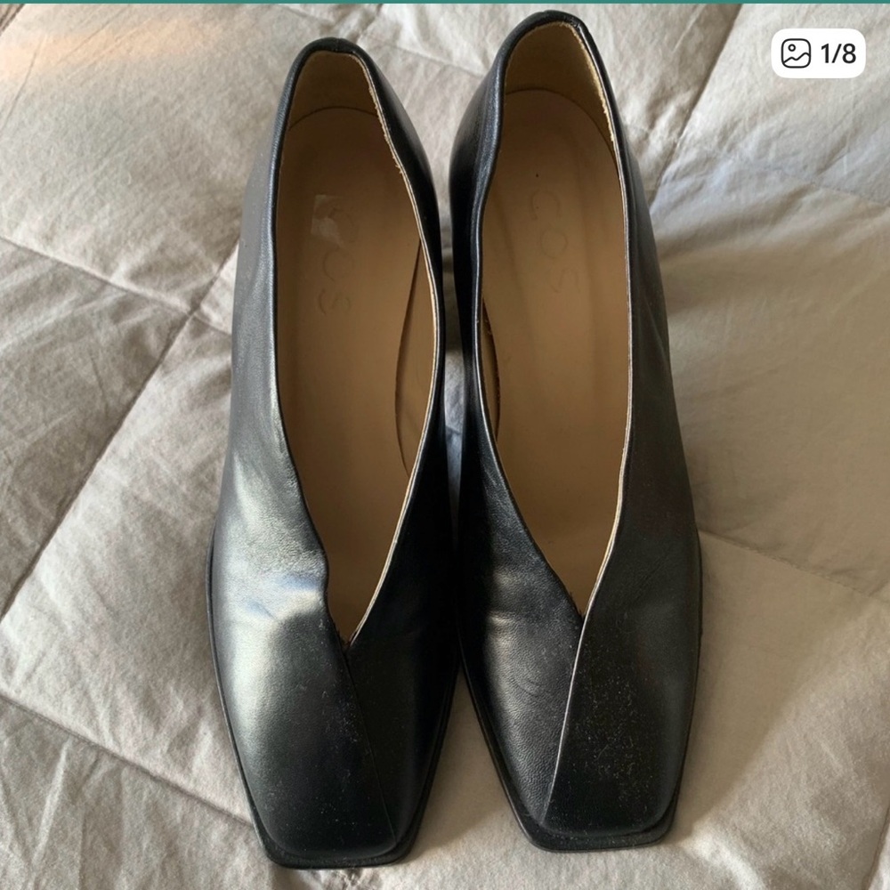 COS Black Leather Women's Flats